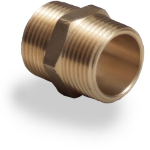 Brass Hexagon Nipple BSPP