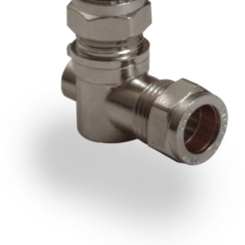 Chrome Isolating Valve Angled