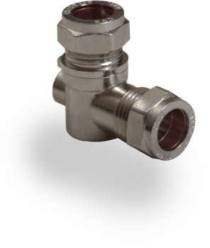 Chrome Isolating Valve Angled
