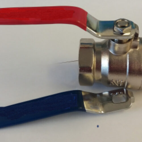 Red & Blue Lever Ball Valve F x F